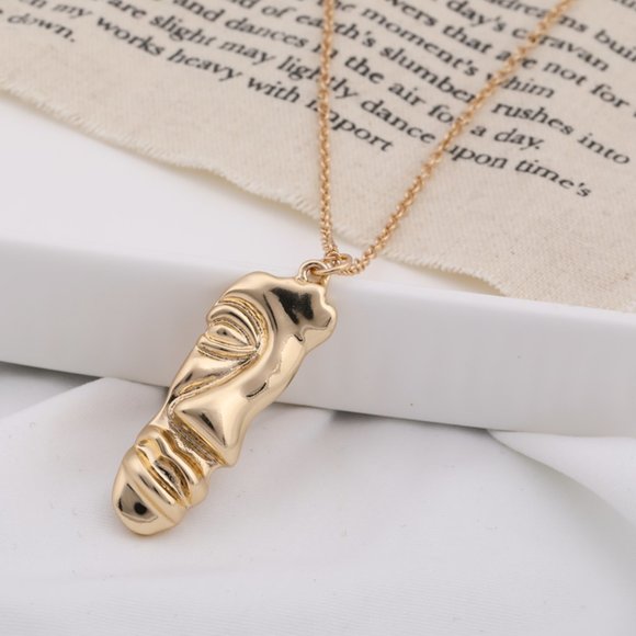 Opera Art Half Face Long Necklace Pendant - Picture 2 of 9